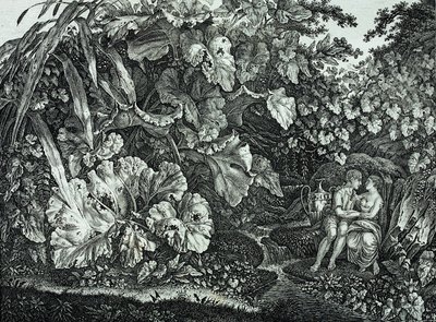 Lovers in a Grotto, Surrounded by Plants and Herbs by Carl Wilhelm Kolbe